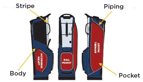 Custom Golf Bags with Your Name, Logo Embroidery, and Fabric Colors!